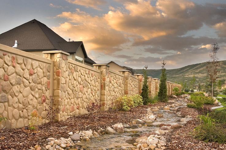 photo of cobblestone wall by verti-crete